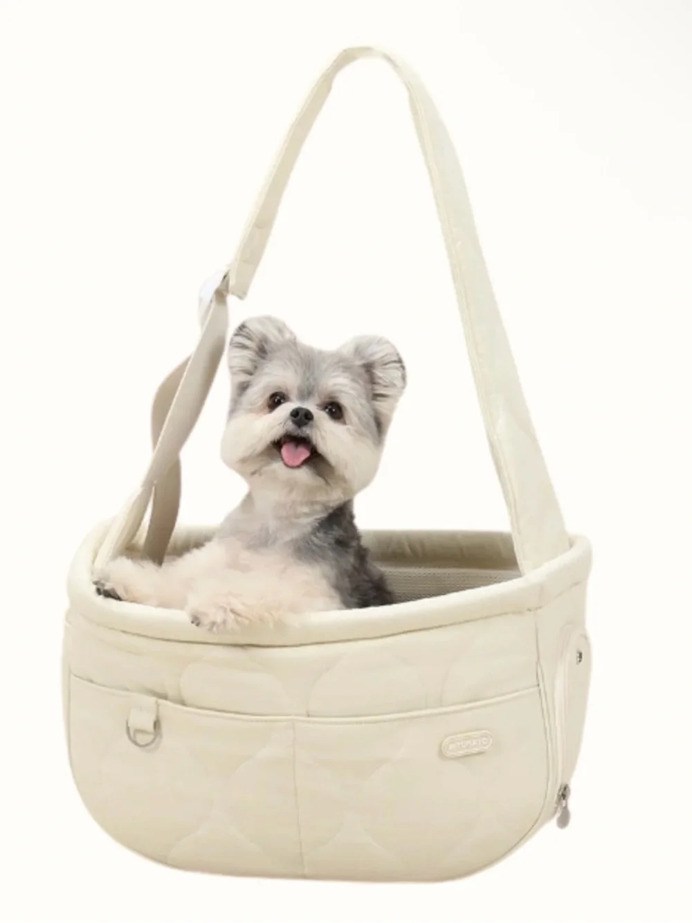 Cream Dog Shoulder Carrier Sling